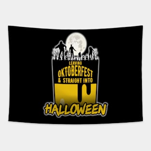 Halloween Oktoberfest Zombies Tapestry