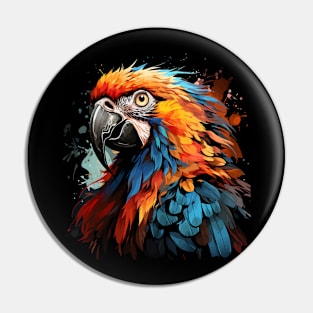 Patriotic Macaw Pin