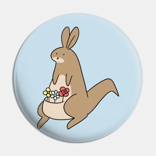 Flowery Kangaroo Pin