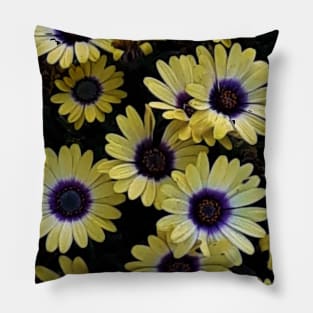 Yellow Flower Bed Photography My Pillow