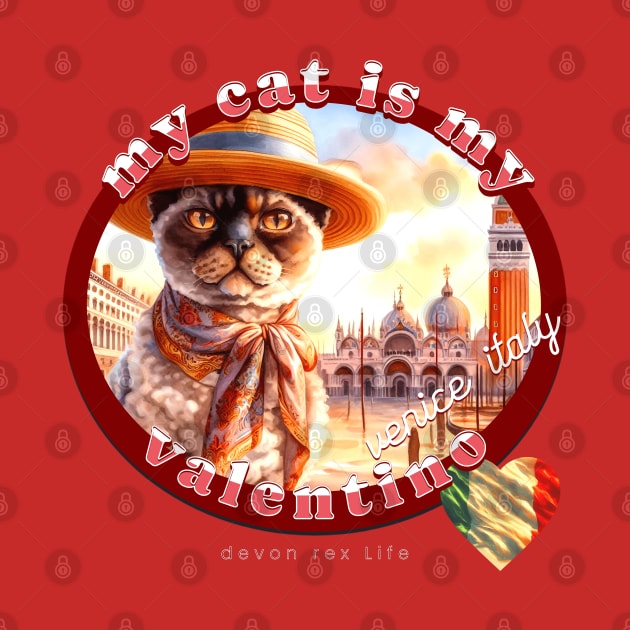 My Cat Is My Valentino Devon Rex Life 3CD by catsloveart