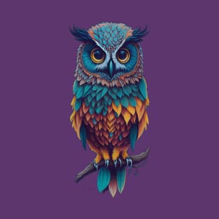 Wise Old Retro Owl T-Shirt