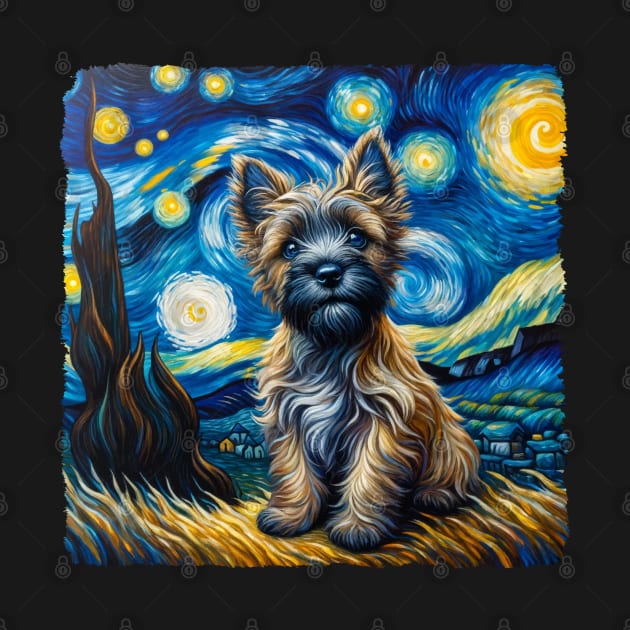 Starry Cairn Terrier Portrait - Dog Portrait by starry_night