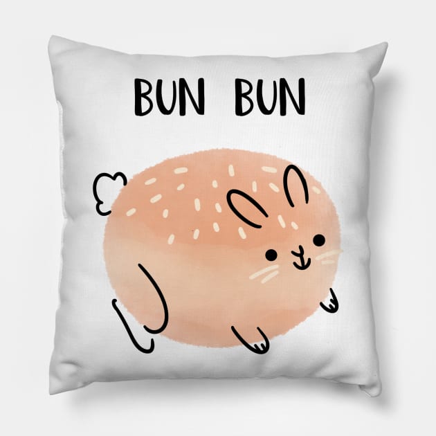 Bun bun Pillow by Abbilaura