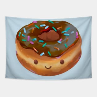 Happy Chocolate Frosted Donut Tapestry