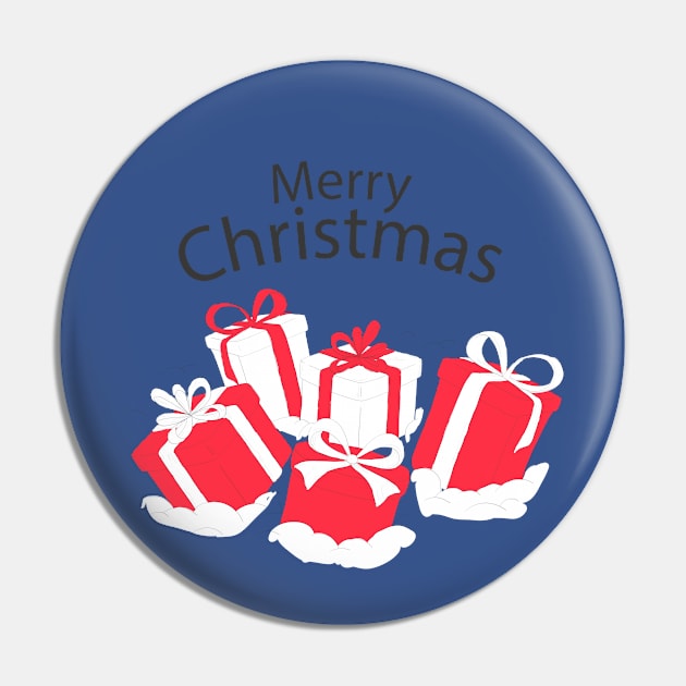 Merry Christmas Gifts Pin by Mako Design 