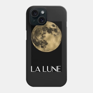 La lune - jet black golden Phone Case