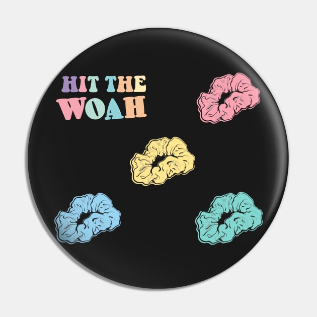 Hit the Woah Scrunchie Sticker Set vsco Girl Pink Mint Patel Yellow Blue Rainbow Pin by gillys