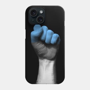 Flag of Estonia on a Raised Clenched Fist Phone Case