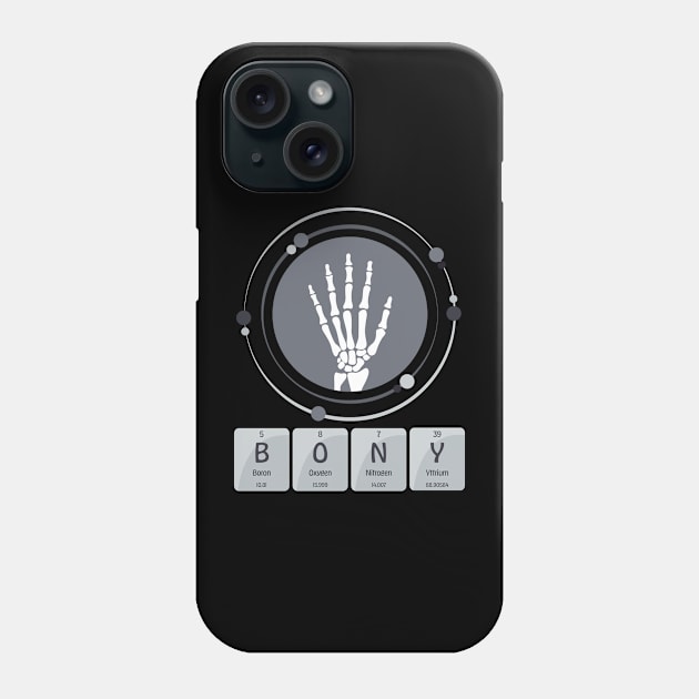 Bony skeletal hand x ray Phone Case by Fun with Science