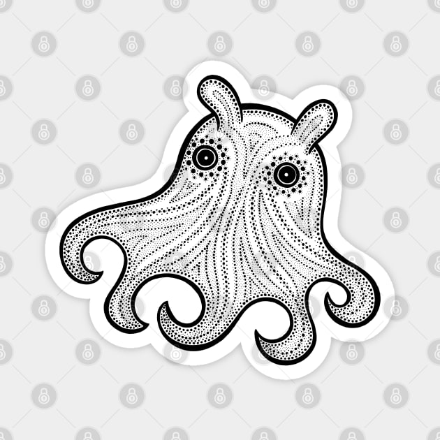 Dumbo Octopus- The Smartest "Fish" in the Sea! Magnet by Green Paladin