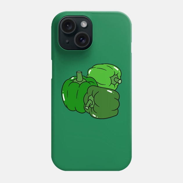 Three Green Bell Peppers Phone Case by saradaboru