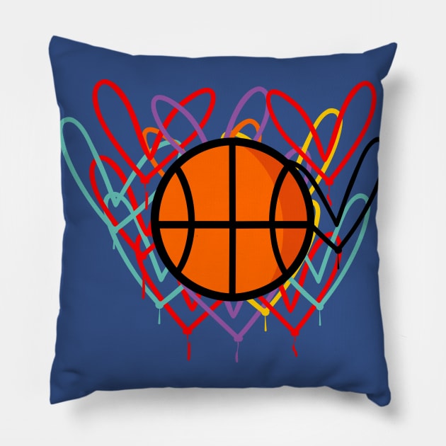 basketball lover street art Pillow by osvaldoport76