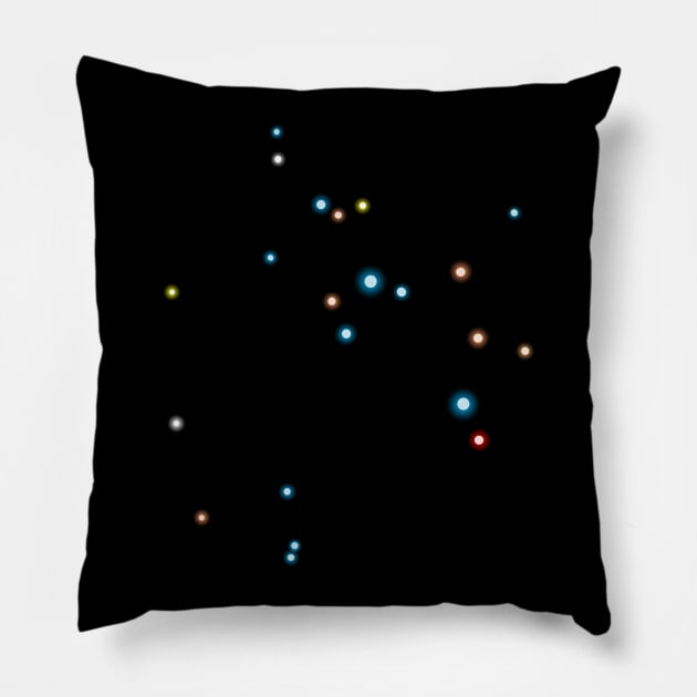 Constellation Sagittarius (variant) Pillow by GloopTrekker