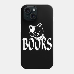 Cats love books too Phone Case