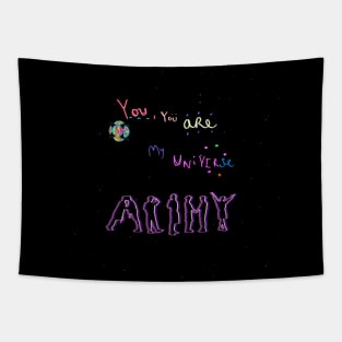 You, you are My Universe - BTSxColdplay Lyrics with logo Tapestry