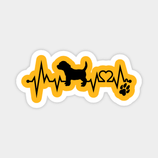 Beagle Dog Heartbeat Magnet