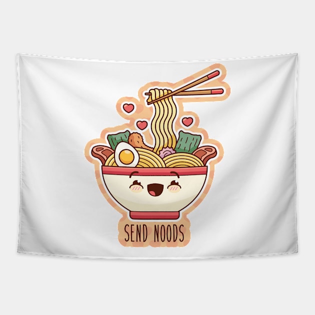 Send Noods Tapestry by Sam Potter Design