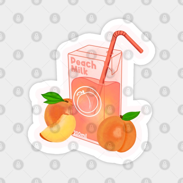 Peach Milk Magnet by Kimprut