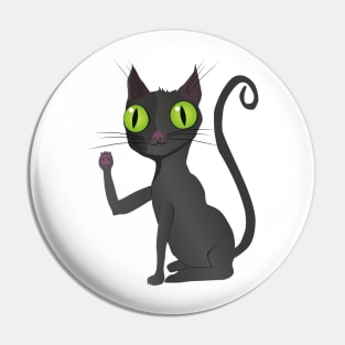 Black cat vector Pin