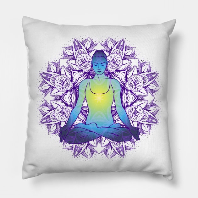 Yoga #17 Pillow by Olga Berlet