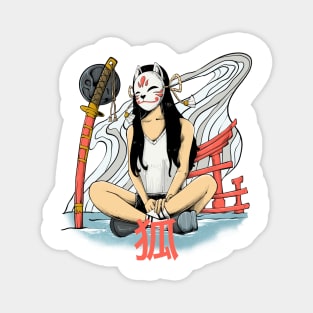 Kitsune girl Magnet