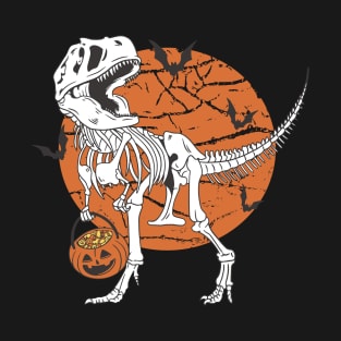 T Rex Halloween Trick Or Treating Dinosaur T-Shirt