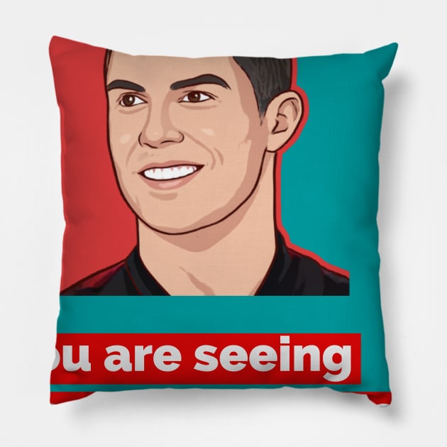 Christiano Ronaldo Pillow by artist369