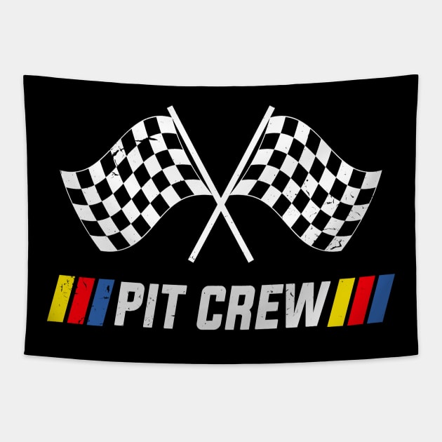 Pit Crew Race Car Parties Parents Pit Racing Tapestry by swissles