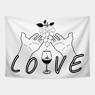 Wine love Tapestry