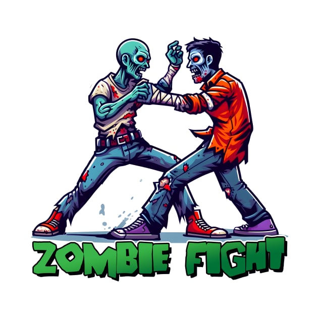 Tiger vs Zombie Fight by Rawlifegraphic