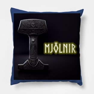 Mighty Mjolnir Thor Hammer Norse Pillow