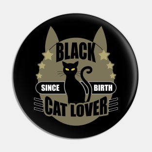 Black Cat Lover Pin