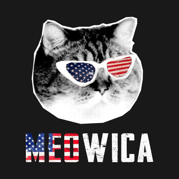 Meowica USA American Flag Cat Funny by CoolFuture