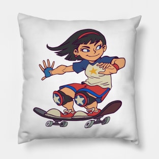 Skater Girl USA Pillow