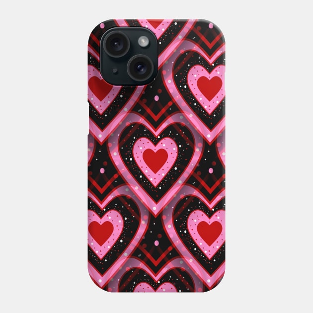 HEARTS Happy Valentines Day Phone Case by SartorisArt1