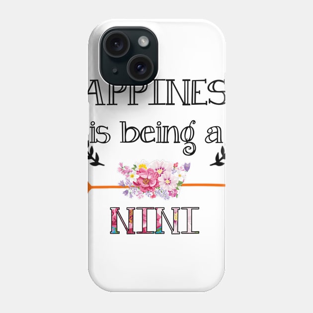 Happiness is being Nini floral gift Phone Case by DoorTees