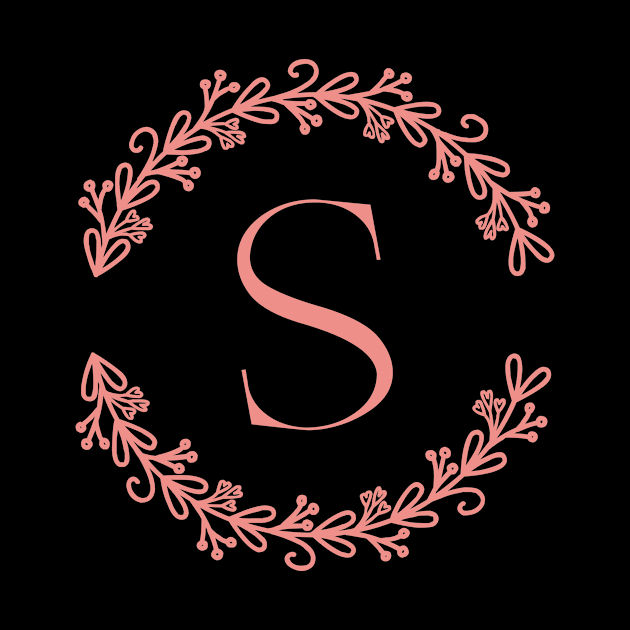 Pink Monogram Letter S by RosegoldDreams