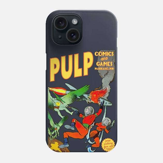 Pulp Bird People Attack! Phone Case by PULP Comics and Games