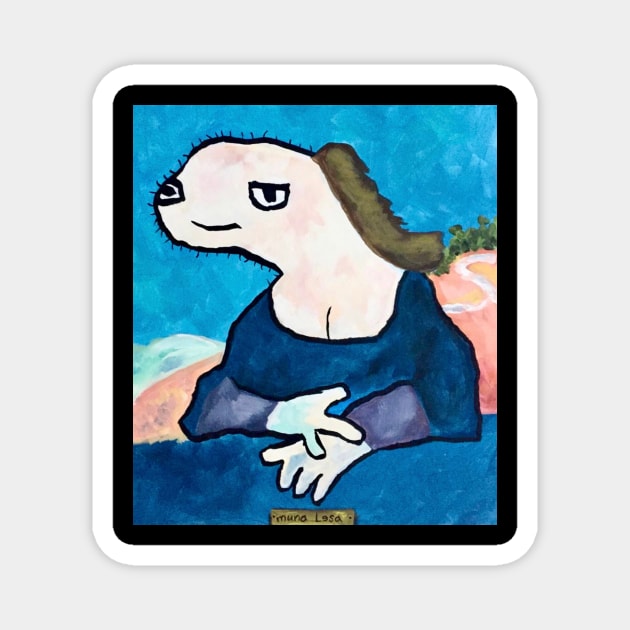 Mona Lisa/Muna Lesa Magnet by Artsyboo