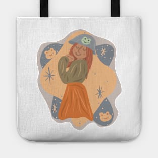 Frog Girl #1d Tote