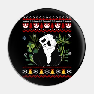 Comfortable Panda Christmas Ugly Pin