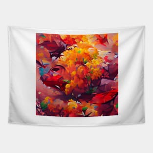 Aesthetic Fall Leaves Tapestry