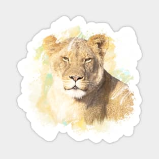 Lion Animal Wildlife Jungle Nature Freedom Watercolor Magnet