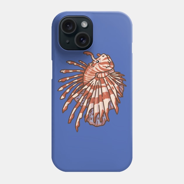 Red Lionfish Phone Case by bytesizetreasure