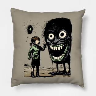 Portal of Pouts-Mad Girl and her Goofy Monster Pillow