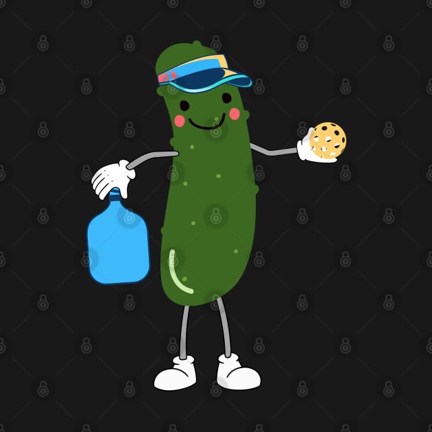 Pickleball Pickle Character by TrailDesigned