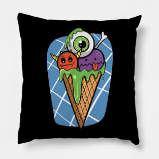 Spooky Eyeball Monster Ice Cream Pillow