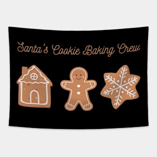 Santa's Cookie Baking Crew Tapestry