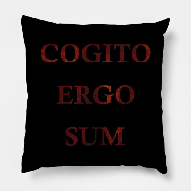 cogito ergo sum Pillow by omitay